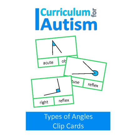 Types of Angles Geometry Clip Cards, Math